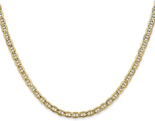 Collana Marinara Italiana in Argento 925 Placcata Oro 18k con Maglie di Ancoraggio - ROMA GEMS