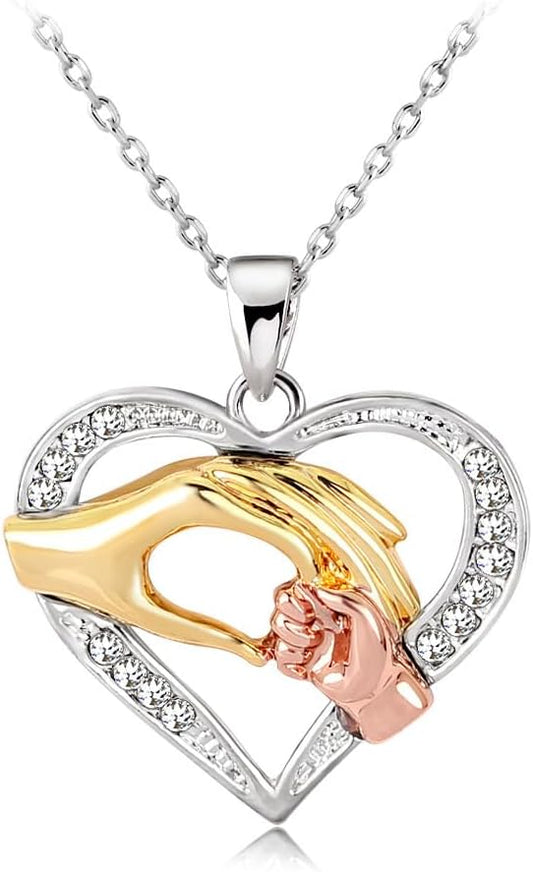 Collana in Argento Sterlingo 925 Placcato Oro con Ciondolo Cuore - ROMA GEMS