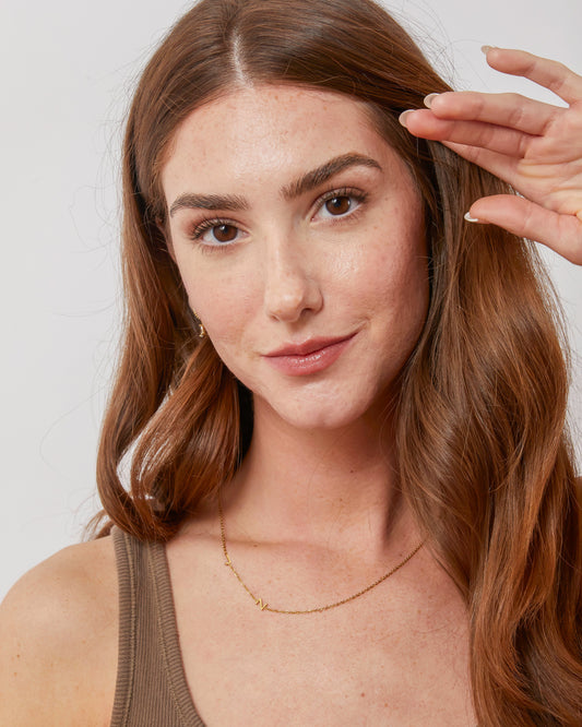 collana in argento 925 personalizzata con le iniziali laterali