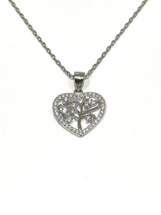 Collana in Argento Sterling 925 con Pendente a Forma di Albero della Vita - ROMA GEMS