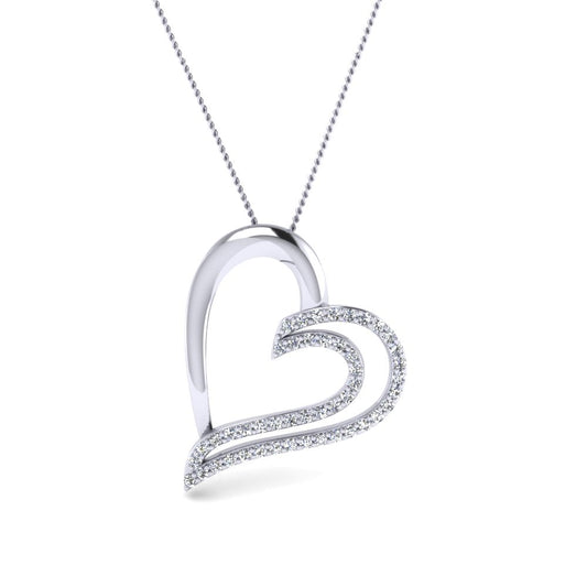 Collana in Argento Sterlingo con Pendente a Cuore - ROMA GEMS