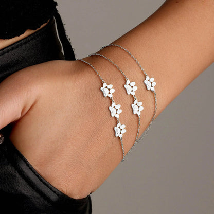 Braccialetto Personalizzato con Nome – Zampa in Argento 925