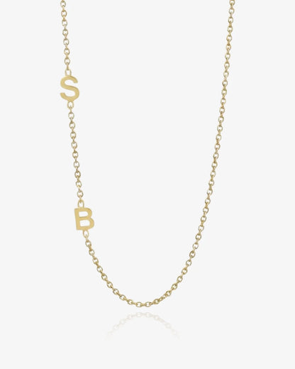 Collana in Argento 925 Personalizzata con Iniziali Laterali