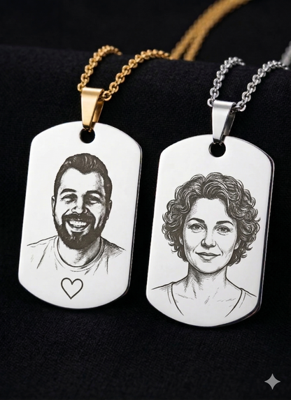 Collana in Argento con Fotoincisione