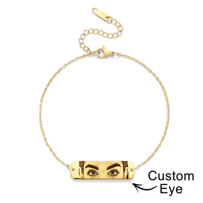 Bracciale personalizzato con foto occhi