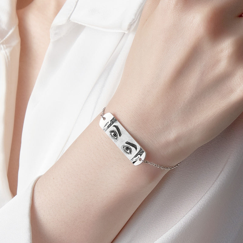 Bracciale personalizzato con foto occhi