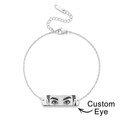 Bracciale personalizzato con foto occhi