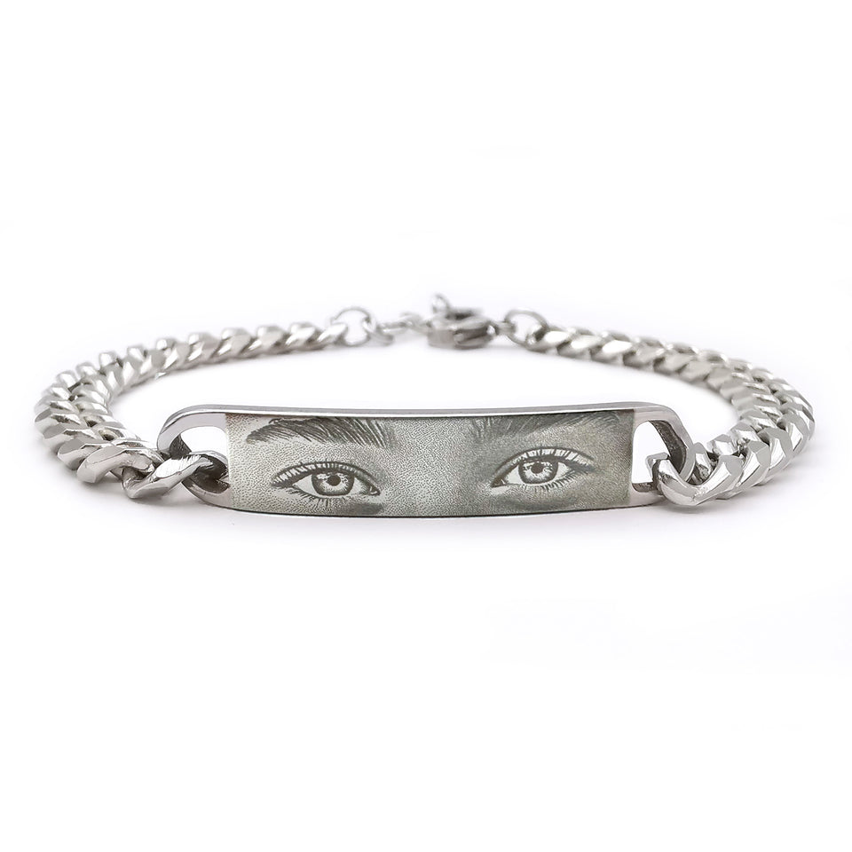 Bracciale personalizzato con foto occhi