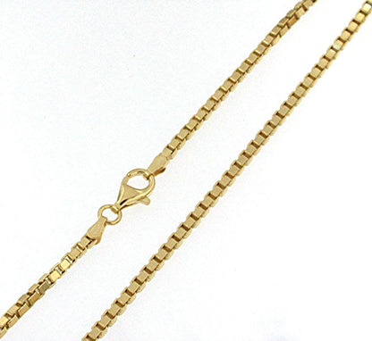 Collana in Argento Sterlingo 925 Placcato Oro - Maglia Veneziana - ROMA GEMS